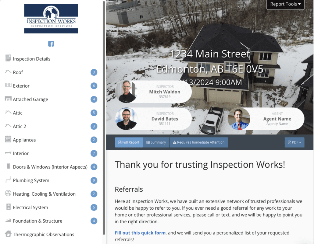 Home Inspection Report - Desktop